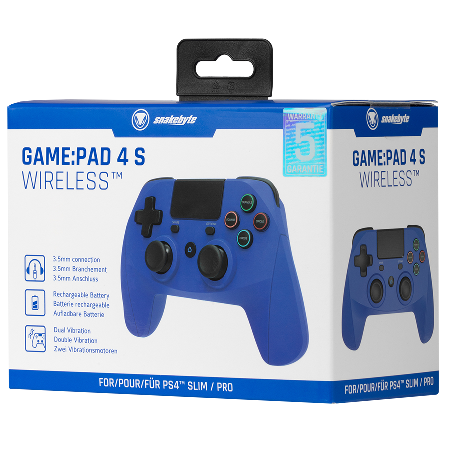 SONY PS4 GamePad Game Pad 4 S Wireless Blue Blau snakebyte